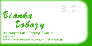 bianka dobozy business card